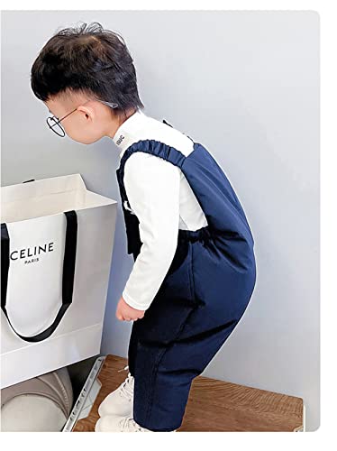 YFS ダウンパンツ オーバーオール ネイビー 110