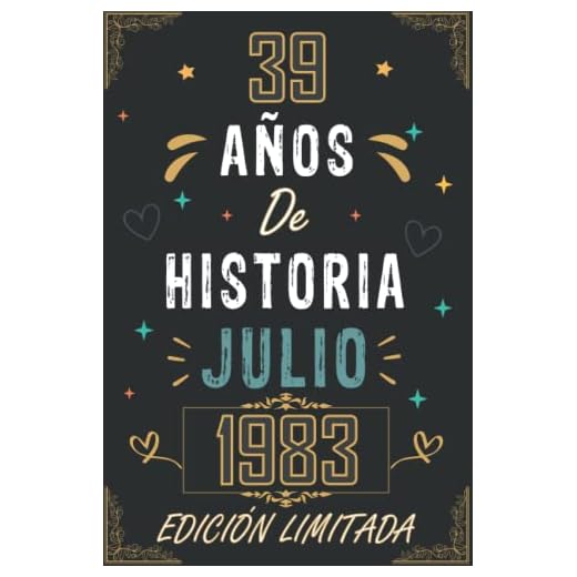 CUADERNO, 39 AÑOS DE HISTORIA JULIO 1983 EDICIÓN LIMITADA: Regalo de 39 cumpleaños para mujeres y hombres, ideas de 39 cumpleaños... un cumpleaños... ... regalo de 39 cumpleaños para él/ella.