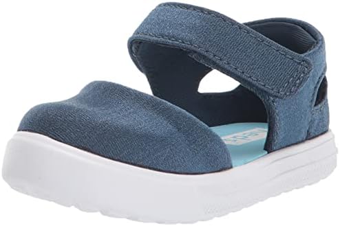 Keds unisex child Finlee Flex Sandal, Navy Shimmer, 11 Little Kid US