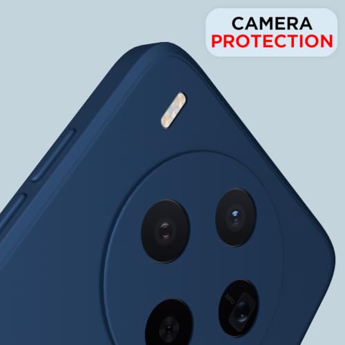 Image of Outlouders Back Cover for Vivo X300 5G | Camera Protection | Durable Soft Matte Silicone Bumper Case (Blue)