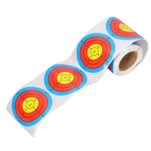 200 Sheets 3 Inch Self Adhesive Target Stickers Roll, Bright Fluorescent Color for Archery Training,