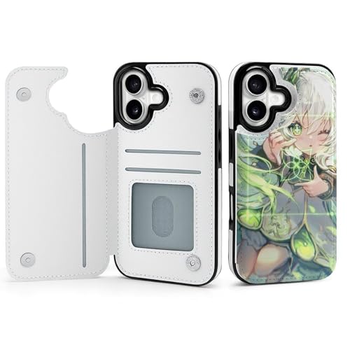 For ���_ Genshin Impact �Ή� iPhone 16plus �X�}�[�g�t�H���P�[�X �蒠�^ ����PU���U�[ ���u���X�^���h�@�\�t�� �J�[�h�X���b�g �X�g���b�v�t�� ���z�^ �}�j���A���� �J�[�h���[ ��G�肪�悢 �_�u���{���h���C�z�� YS-
