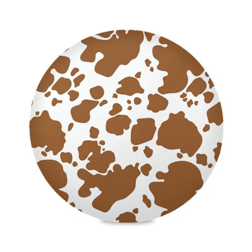 Halloween Gold Pumpkins Piles Skulls Black Round Placemats for Dinner Table Modern Waterproof Placemats Reusable Chalkboard Placemats Placemat Washable Underplate Mat Plate Mate 6