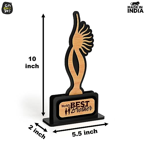 Image of GKD Momento Awards and Trophy for Winner, Beautiful Black and Bamboo Design with Wooden Cutwork, Easy Print and Sticker Paste Your Matter, eco Friendly Gifts (Size 10x6 Best Combo Pack of 8)