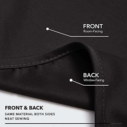 Deconovo Black Window Valances For Bedroom, Scalloped Valance Curtains For Bedroom, Rod Pocket Kitchen Valances (42X18 Inch, Black, 1 Panel) #TOP4