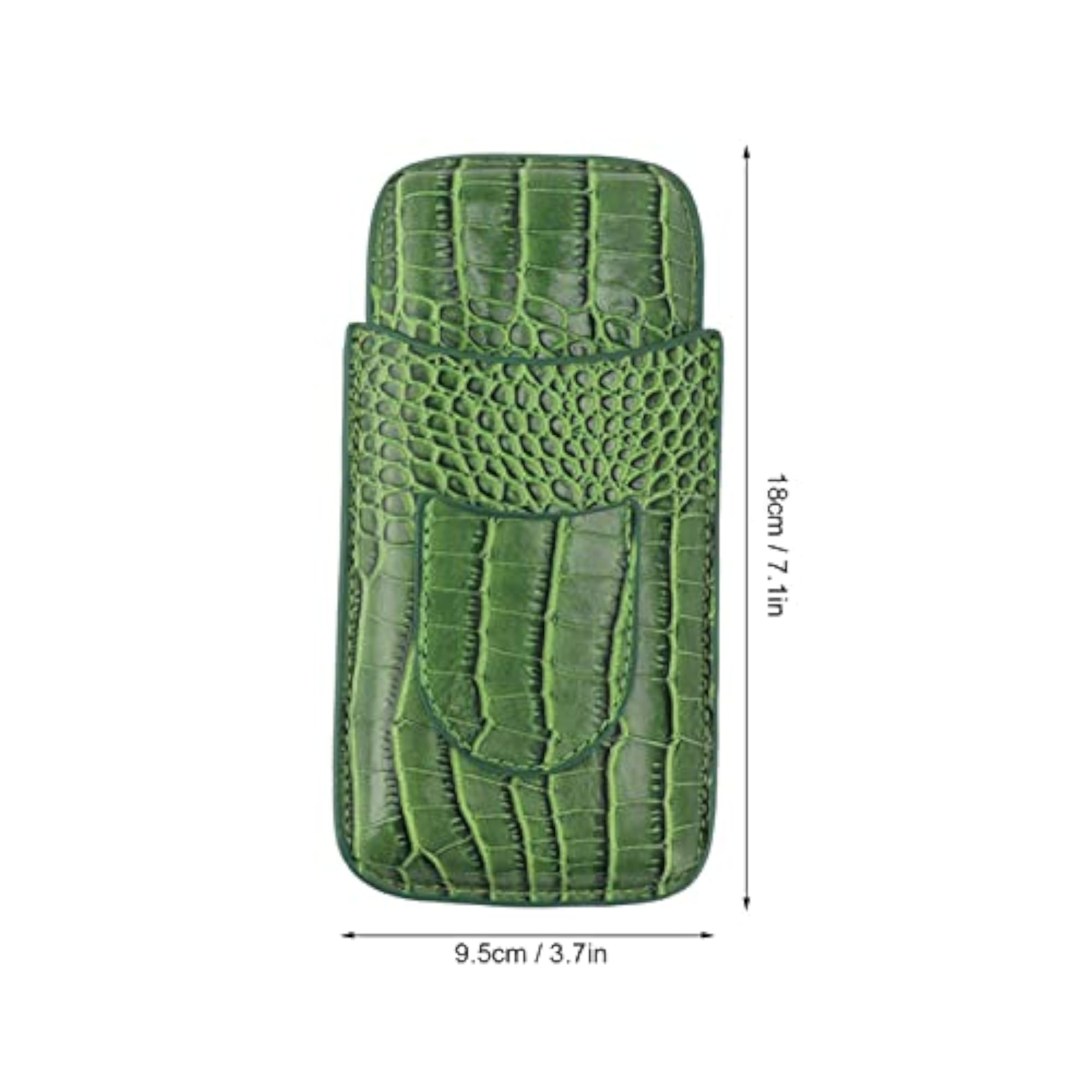 Leather Cigar Case with Fluent Edge, 3 Finger Design