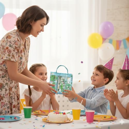 Image of Pack of 6 Colorful Stationery gift sets with Pencils, Sharpener, Eraser, and Ruler - Birthday party returns gifts for boys and girls| Gift items idea for kids party in bulk (Design 9)