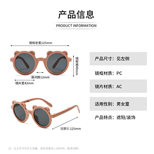 PUB Children's Bear Ears Folding Sunglasses for Boys and Girls Sunscreen Glasses Lovely Cartoon Children's Glasses2