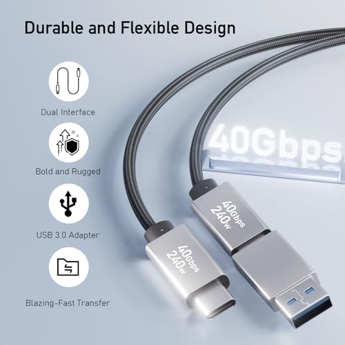 8 in 1 External Blueray/DVD Drive for PC, External CD/DVD Drive for Laptop Support 100G Disc 3D, Bluray Burner with HDMI/LAN/USB 3.0/Type-C/SD/TF Port, Blu-ray Player for Windows XP/7/8/10/11 MacOS by Yaeonku - Image 4