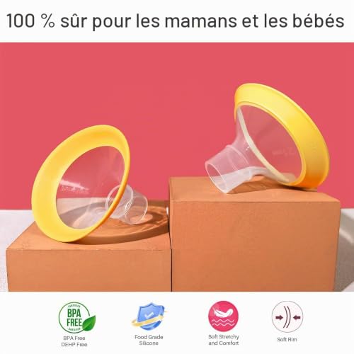 PumpMom-us Boucliers de poitrine de 21 mm compatibles avec les pièces de tire-lait Medela, accessoires de bride de rechange pour PersonalFit, Freestyle, Harmony, PersonalFit Flex – vue 9