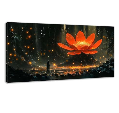 ペイントバイナンバー 蓮 風景 Paint by Numbers アクリルペイント キット DIYペイント 大人 子供の塗り絵 キット 数字 キャンバスアート ブラシとアクリル絵の具が入 大さい 油絵セット オフィス インテリア リビング装飾, クリスマス