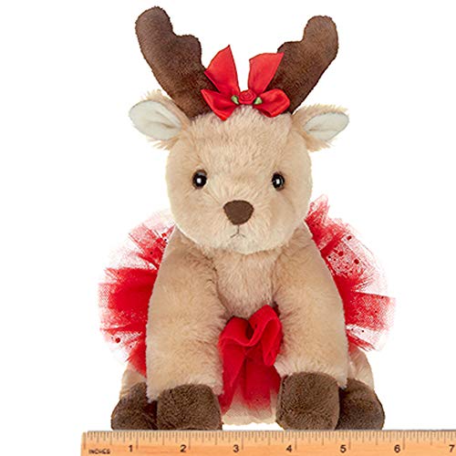 Bearington Darling Dancer Holiday Plush Stuffed Animal Ballerina Reindeer, 7 Inches #TOP2