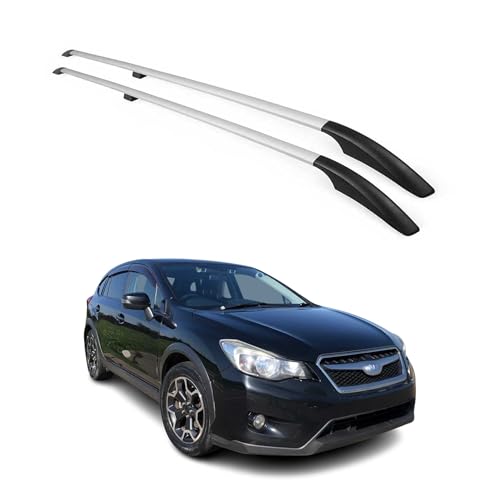 Barras de techo longitudinales compatibles con Subaru XV 2012-2018 Aluminio Gris 2X