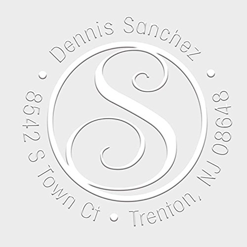 Custom Embosser Mason Seal - Personalize with Initials & Text - Hand-Held Embossing Stamp - Monogram, Seal Embosser Best for Books, Envelopes, Napkins