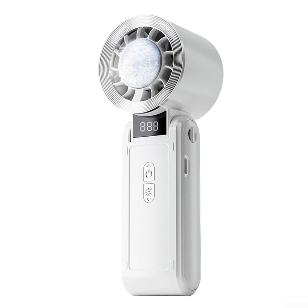 Ventilatore portatile Turbo con 100 velocità regolabili, ricaricabile 3600 mAh, display a LED, design portatile 3 in 1 per viaggi, attività all'aperto e raffreddamento quotidiano, Bla