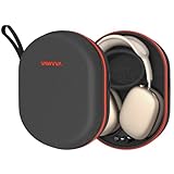 Charging Case for AirPods Max 1 & 2 - Travel Headphone Charger with Magnetic Connectors, Auto Sleep Mode, 5000mAh Battery (Black)