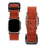 Urban Armor Gear Active Strap Armband für Apple Watch Ultra / 45mm / 44mm / 42mm [Series 8/7 / 6/5 / 4/3 / 2/1, 49mm, Nylon Ersatzarmband] Rust (braun), 194004119191, 42mm / 44mm / 45mm
