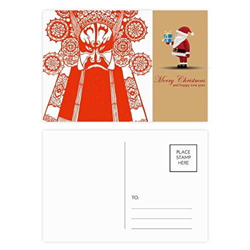 Masques faciaux Père Noël Red Opera en papier pour animer votre réveillon en famille