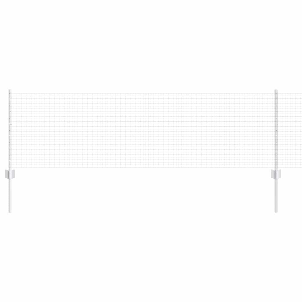 Outdoor Steel Garden Fence Panel Set Silver 0.6 x 10 m with Posts, UV Resistant Powder Coated Security Privacy Screen for Terrace Patio Yard Boundary