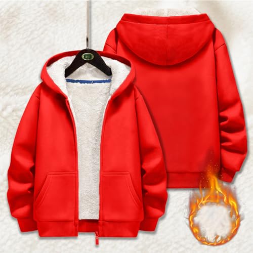 Unisex Sherpa Lined Jackets - Toddler Boys Girls Fleece Jacket Hoodie Zip Up Hooded Sweatshirt Kids Winter Outwear2