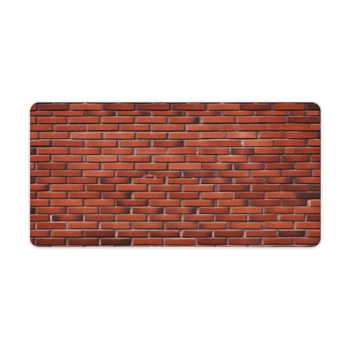 Red Brick Wall Desk Pad alfombrilla grande impermeable