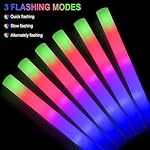 30 Pieces Led Foam Sticks - Flashing Glow Sticks Party Supplies Light Up Baton Wands for Kids, Raves, Birthday, Wedding, Christmas, Halloween, Children Toy - Image 3
