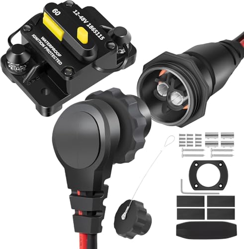 MKR-28 trolling motor plug & receptacle with MKR-27 breaker