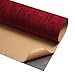 HelloWall Garnet Velvet Wallpaper Peel and Stick Fabric Felt Wallpaper Wrinkled Textured Self Adhesive Dark Red Velvet Flocking Liner Felt Sheets Contact Paper for Jewelry Drawers Cabinets 17.7