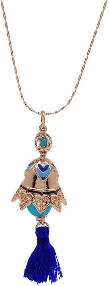 Ealipoi Scaramouche Necklace Anime Harajin Cosplay Pendant Wandering Cosplay Accessory Alloy Bell Props, M, Zinc, Agate