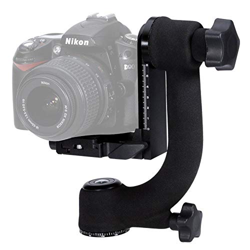 Comaie Professional Heavy Duty Metal Gradi Giunto cardanico Testa treppiedi con Piastra a sgancio rapido e livella a Bolla per Fotocamere digitali Reflex Fino a 17,2 kilogram/17KG