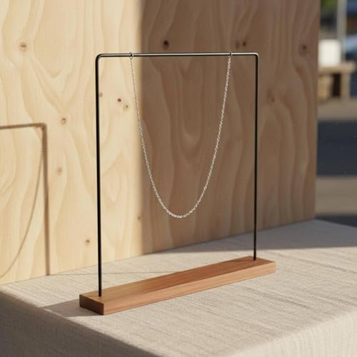 Présentoir collier et porte bijoux en bois pour la chambre