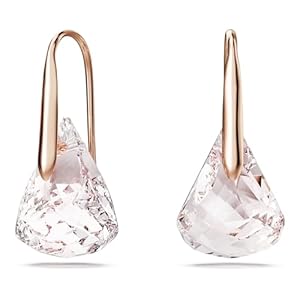Swarovski Pendientes Lunar, Rosas, Baño tono oro rosa