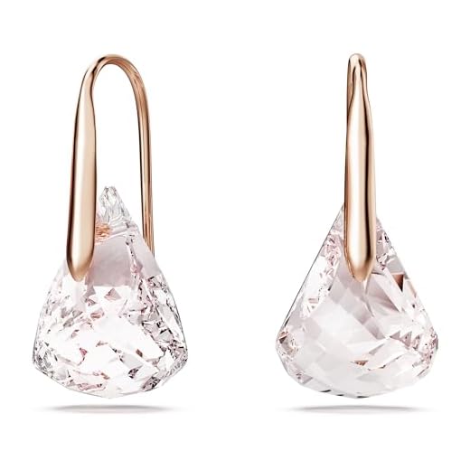 Swarovski Pendientes Lunar, Rosas, Baño tono oro rosa