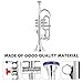 Musical Instruments Play Toy 3 Tones Trumpet for Kids, Ages 3+, Plastic Trumpet in Metallic, Wind and Brass Instrument Band in School/Home, Musical