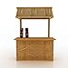 Painted Tiki Wooden Totem Poles, Freestanding, Beach Décor, Set of 2 Assorted Colors, 8 Inches High