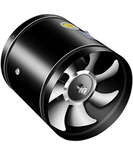QYMDRION Low Noise Inline Duct Booster Exhaust Fan, Multifunctional Powerful Mute Extractor Ventilator for Home, Kitchen, Bathroom, Warehouse, Garage Ventilation(4 inch black)