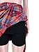 Women's Plaid Skorts Skirts - High Waisted Tie Front Pleated Summer Asymmetrical Skirt with Shorts Red XXXL