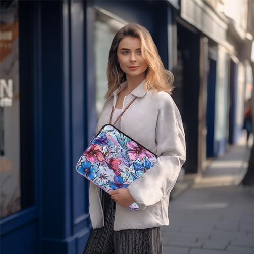 Funda para laptop 13-14 pulg. impermeable con diseño floral miniatura 7