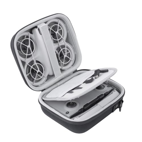 Krypthos Carrying Case for DJI Neo, Portable Shoulder Bag Travel Neo Case with Elastic Strap to Fix DJI Neo Drone, Suit for Travel and Home Storage Drone and Its Accessories Black