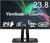 ViewSonic ビューソニックジャパン 23.8インチ ColorPro VP2456 カラーマネージメントモニター (フルHD/IPS/sRGB100%/Pantone認証/USB Type-C(60W給電)/高さ調整/フレームレス/写真編集モード/映像編集/CAD/CAMモード/3年保証)