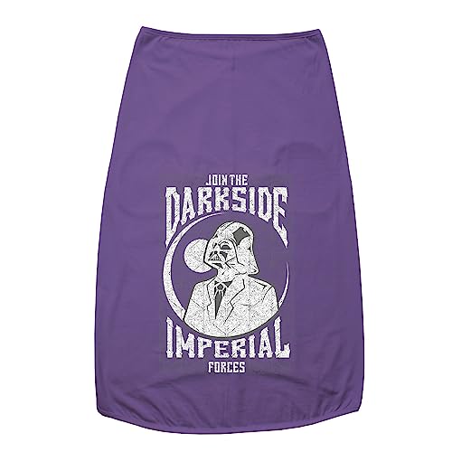 Image of Dog T-Shirt Dark Round Neck Sleeveless Tank /Tee Comfort, Breathable, Lightweight Dog Clothes /Apparel for Small /Medium and Big Dogs Breeds.(Purple /XS)