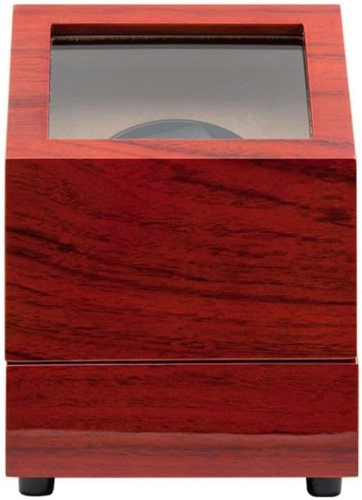 FENOKD Automatic Watch Winder,Mechanical Winding Box Motor Shaker Holder Display Jewelry Storage Organizer,Red Display