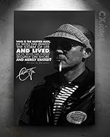 Hunter S Thompson quote photo printed poster printed signature 18 X 12 Inches 45 x 30 cm Who is the happier man WALL ART CX
