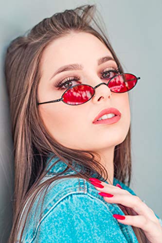 Óculos de sol Hype Oval Vintage Collors Lente de Proteção UV400 Unissex Vazcon