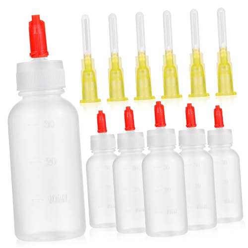 ERINGOGO Fine Tip Glue Applicator Bottle Set Squeeze Bottle Scale 30ml for Precision Dosing