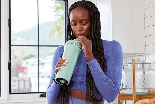 Image of Takeya 32 oz Stainless Steel Insulated Tumbler with Straw Lid, Premium Quality, Sweatproof