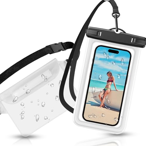 Kit Impermeabile con Borsa Impermeabile Sacca Impermeabile Marsupio e Custodia Impermeabile Smartphone Sacca Stagna per Spiaggia, Nuoto, Canottaggio, Pesca, Escursioni
