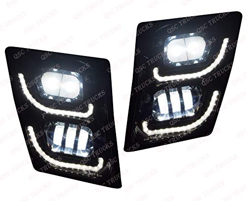 QSC Truck Parts Full LED Performance Fog Light Lamp Left Right Pair Compatible with Volvo Vn Vnl Truck 03-17 by QSC Truck Parts - Used condition - Image 3