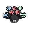 Vroomoto Electronic Drum Set Dual Speaker Roll-Up Drum Pad 7 Pads Practice Kit Rechargeable Drumsticks Foot Pedal Beginners 37.1 34 5cm #4