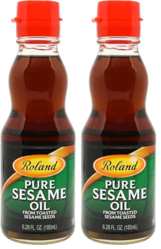 Roland, Foods Pure Sesame Oil from Toasted Sesame Seeds Specialty Imported Food Bottle, 6.2 Ounce (Pack of 2)